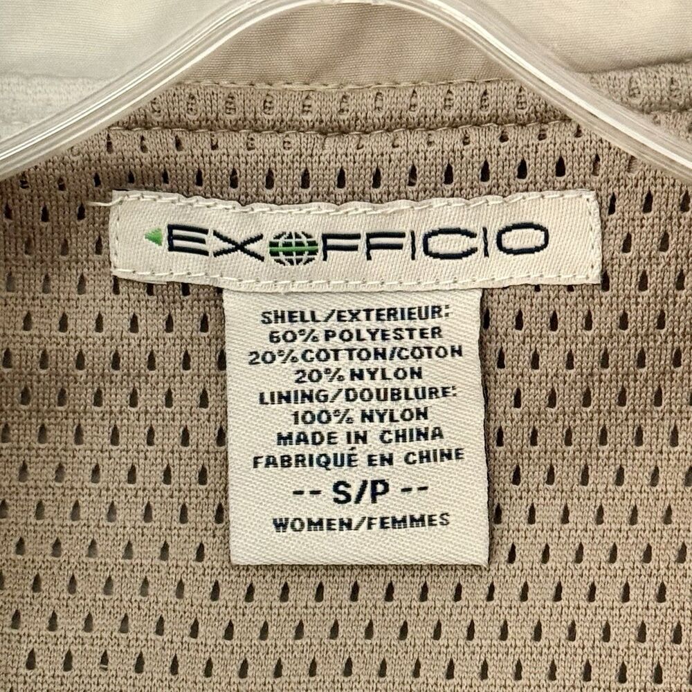 EXOFFICIO Womens Size Small Beige Tan Travel Vest w/Multi Pockets for Utility - Picture 3 of 16
